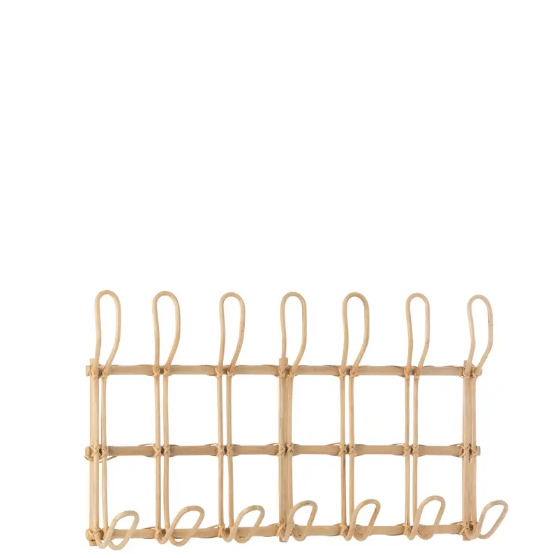 Kapstok Ellen 6 Haken Rotan Naturel J-Line