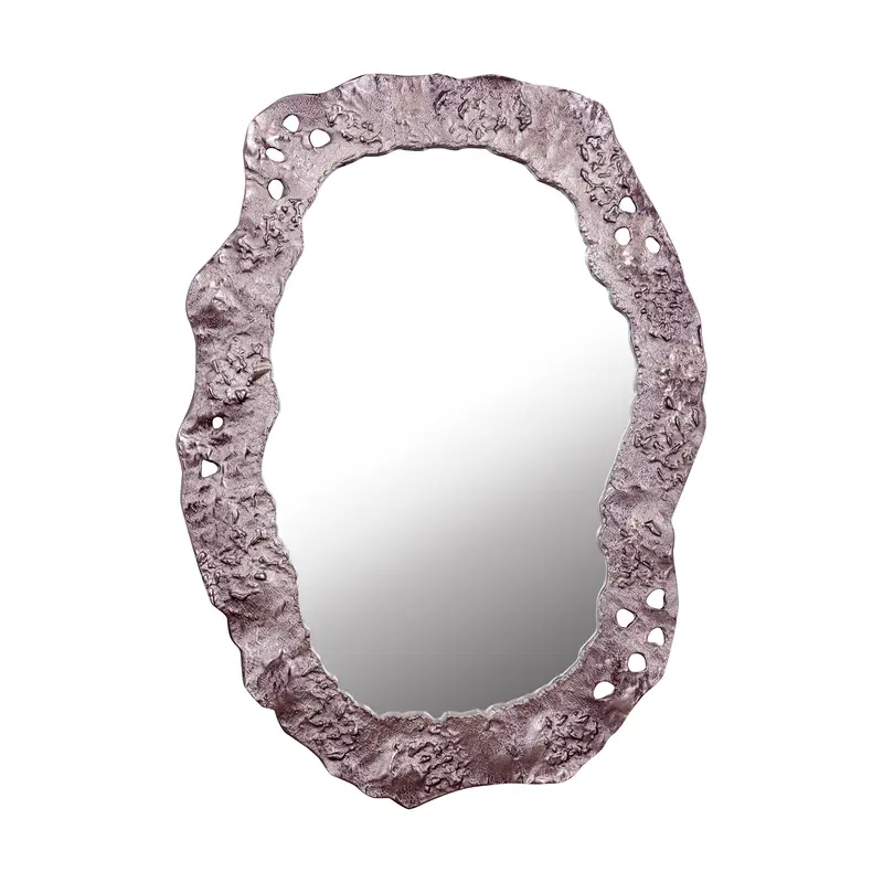 Kariss Bronze Casted Alu Mirror Rough Oval Shape PTMD