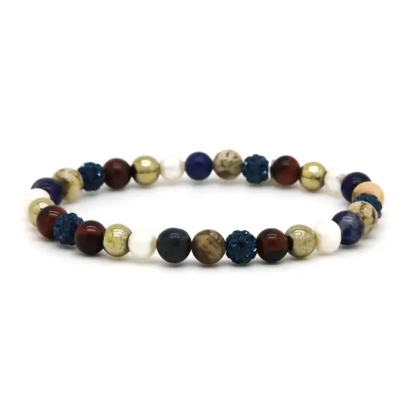 Karma Armband (Sieraad) Spiral AMBRE XS Elastic (blue crystal)