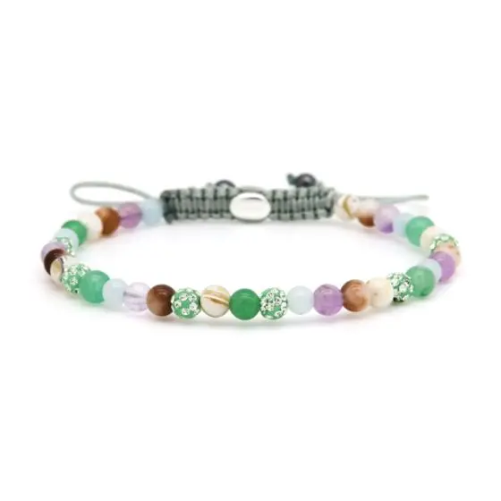 Karma Armband (Sieraad) Spiral FLORA XXS (green crystal)