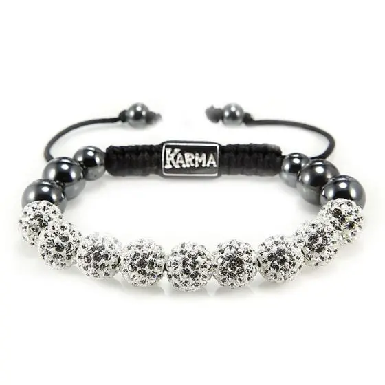 Karma Armband (Sieraad) Spiral Full Crystal Bracelet (white crystal)