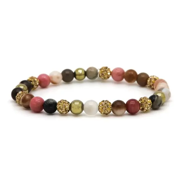 Karma Armband (Sieraad) Spiral INES XS Elastic (gold crystal)