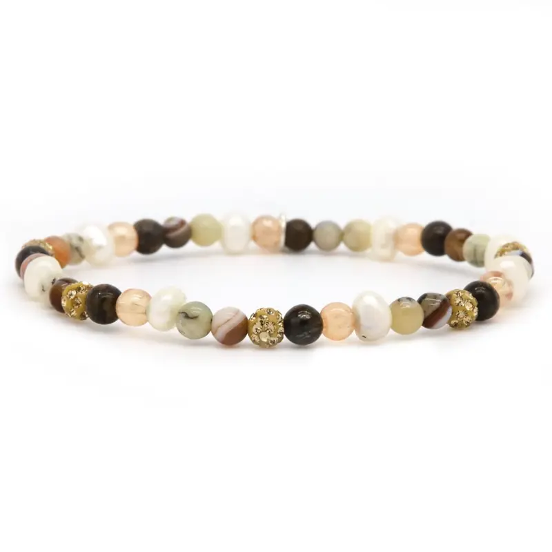 Karma Armband (Sieraad) Spiral Layla xxs Elastic (gold crystal)