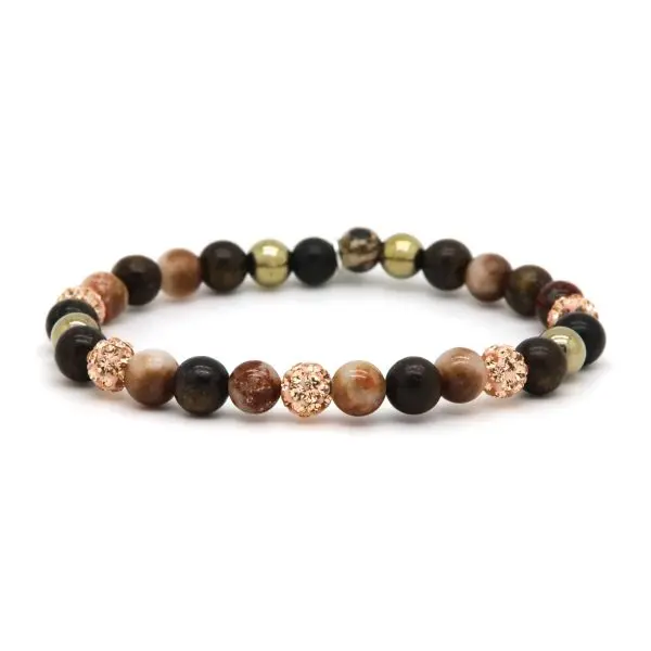 Karma Armband (Sieraad) Spiral LILOU XS Elastic (rosegold crystal)