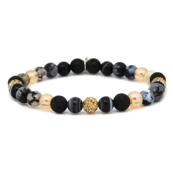 Karma Armband (Sieraad) Spiral LOLA XS Elastic (gold crystal)