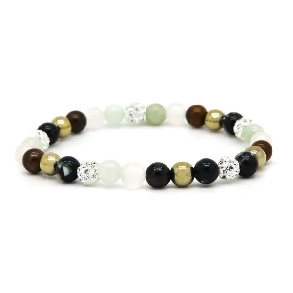 Karma Armband (Sieraad) Spiral LOUA XS Elastic (white crystal)