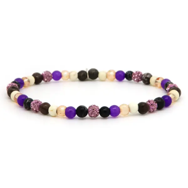 Karma Armband (Sieraad) Spiral Marie XXS Elastic (purple crystal)