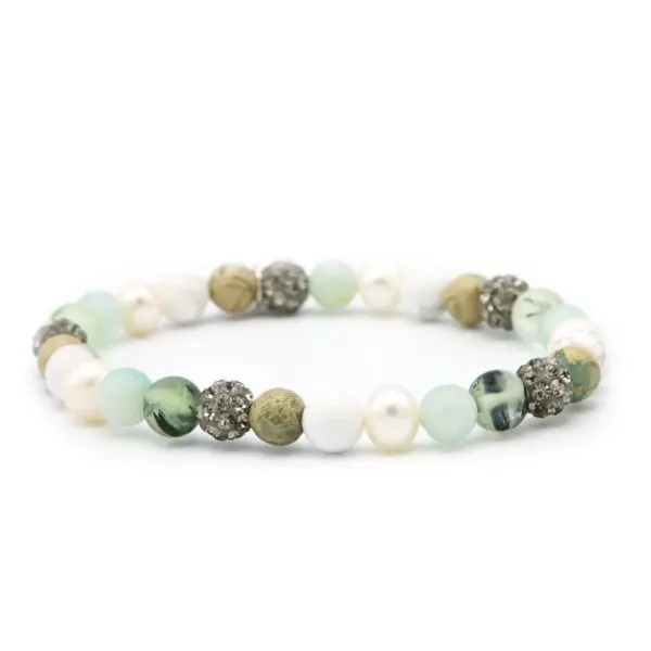 Karma Armband (Sieraad) Spiral More and More XS Elastic (grey crystal)
