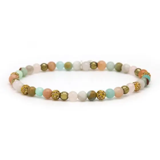 Karma Armband (Sieraad) Spiral Nala XXS Elastic (gold crystal)