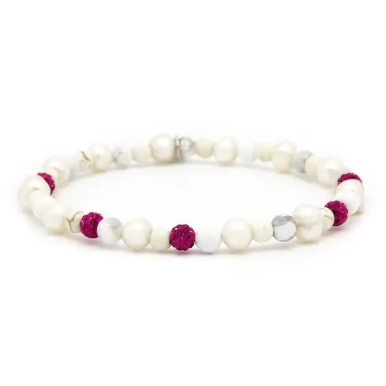 Karma Armband (Sieraad) Spiral Ruby xxs elastic (pink crystal)