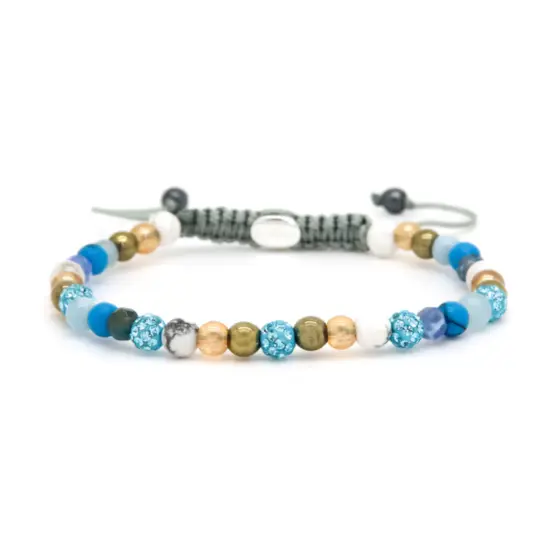 Karma Armband (Sieraad) Spiral SKYLAR XXS (blue crystal)