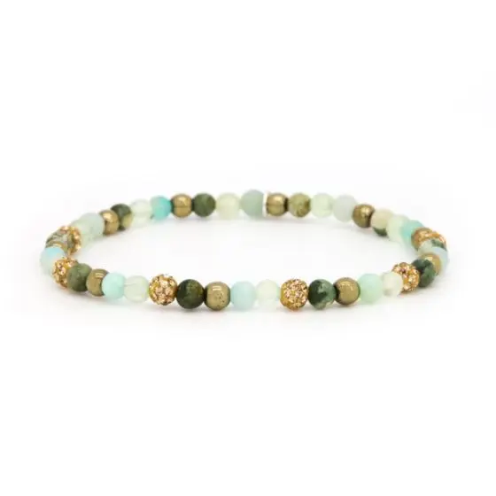 Karma Armband (Sieraad) Spiral WILLOW XXS Elastic (gold crystal)