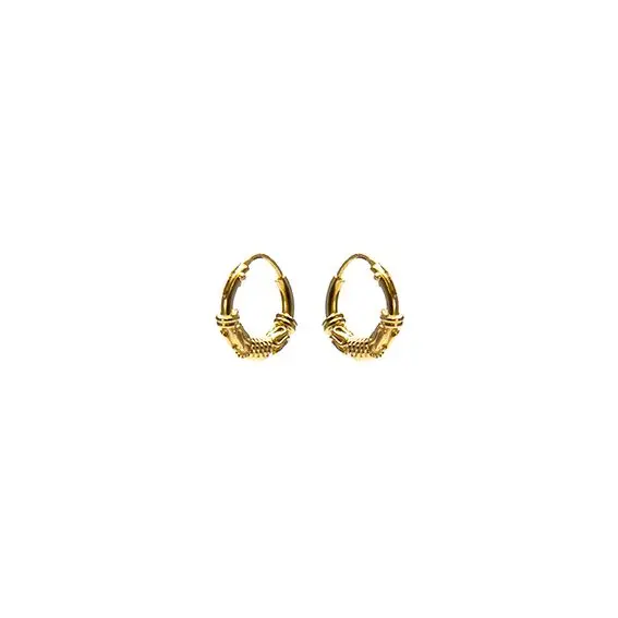 Karma Bali hoop oorringen Goud (10MM)