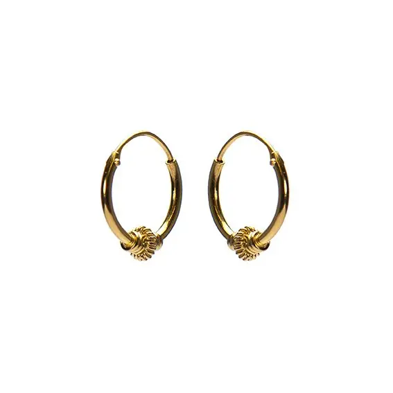 Karma Bali hoop oorringen Goud (12MM)