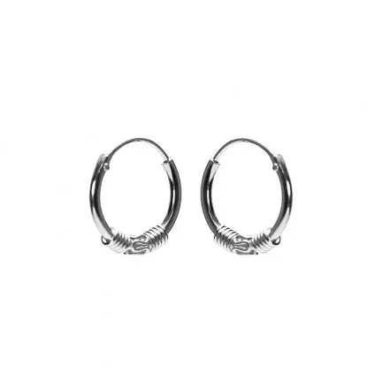 Karma Bali hoop Oorringen Zilver (12MM)