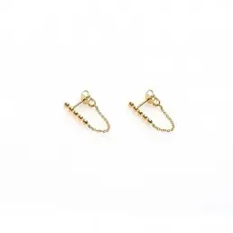 Karma chain oorbel drops goud