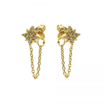 Karma Chain oorbel Zirconia morningstar