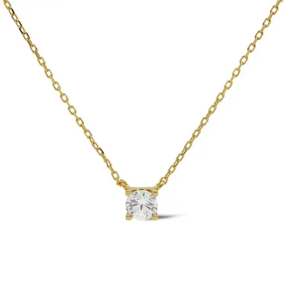 Karma Collier Klassiek Ronde Steen Crystal