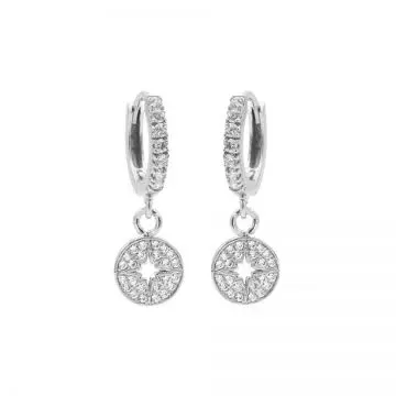 Karma creool symbool zirkonia disc morning star zilver M2955
