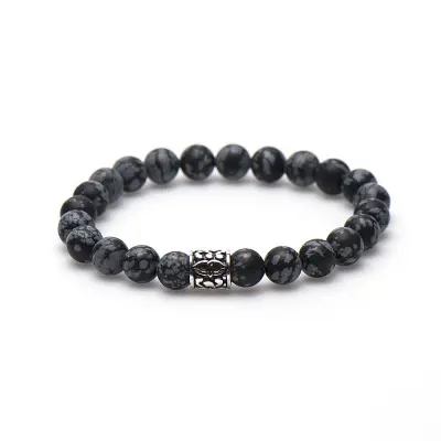 Karma dames armband Snow Flake matt Silver Bead 86549 (LENGTE 17.5-19CM)