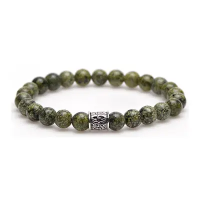 Karma heren armband 86331 Aligator Silver Logo Bead (LENGTE 18-20CM)