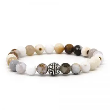 Karma heren armband 86936 Faster Silver Round Logo Bead (18-20CM)