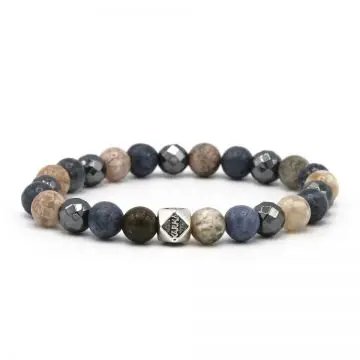 Karma heren armband 86940 Iron Sky Silver Hexagon (LENGTE 18-20CM)