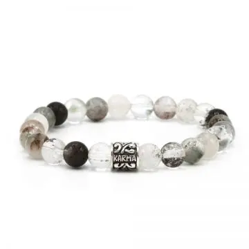 Karma heren armband 86950 Clear Vision Silver Logo Tube (LENGTE 18-20CM)