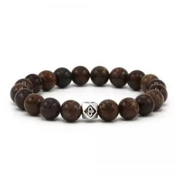 Karma heren armband 96044 Dirt Road Silver Hexagon (LENGTE 18-20CM)