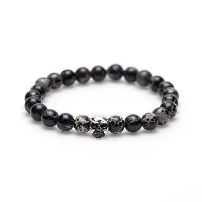 Karma heren armband Demolition zilver Bead 86534 (LENGTE 18-20CM)