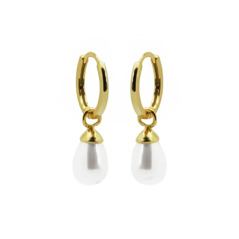 Karma Hinged Hoops Hanging Gem
