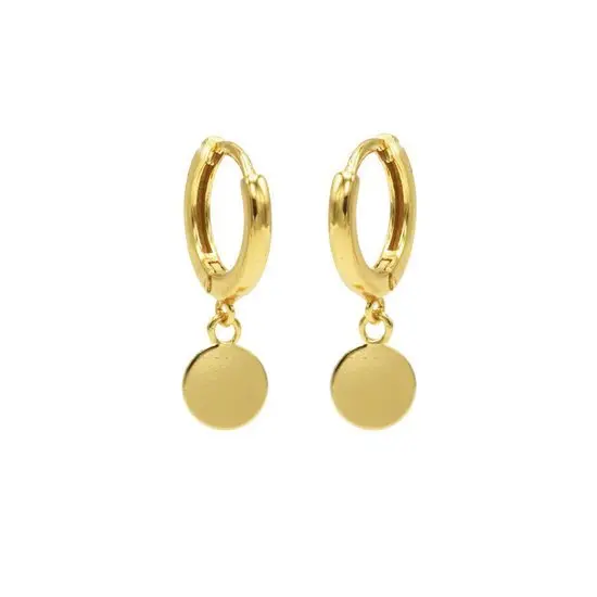 Karma - Hinged Hoops Symbols Circle Gold