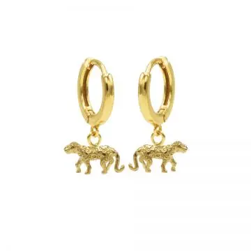 Karma hinged hoops symbool leopard