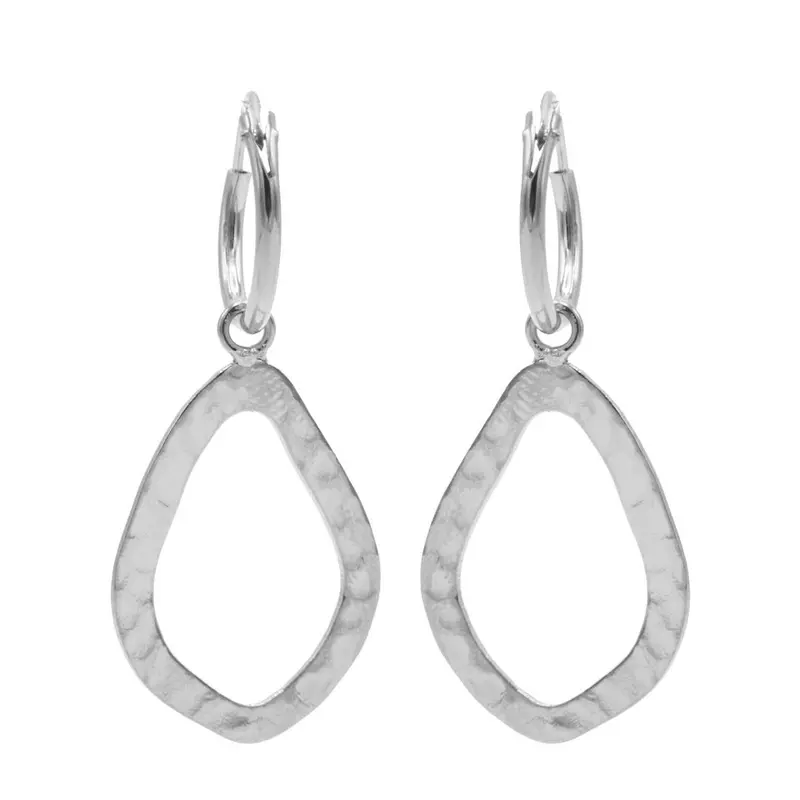 Karma Oorhangers open oval hammered