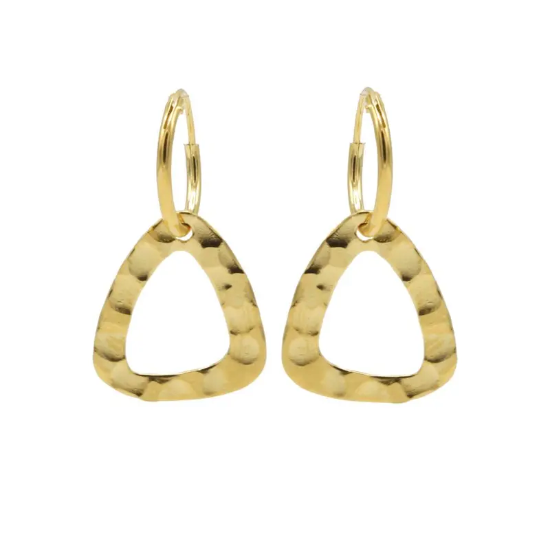 Karma Oorhangers open triangle hammered