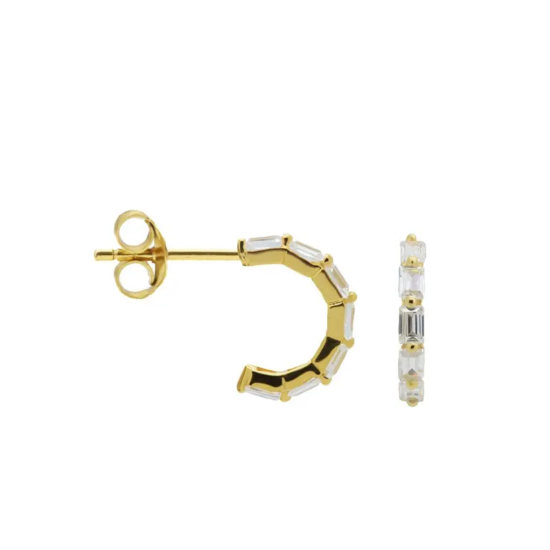 Karma Oorknoppen half hoop diamond row