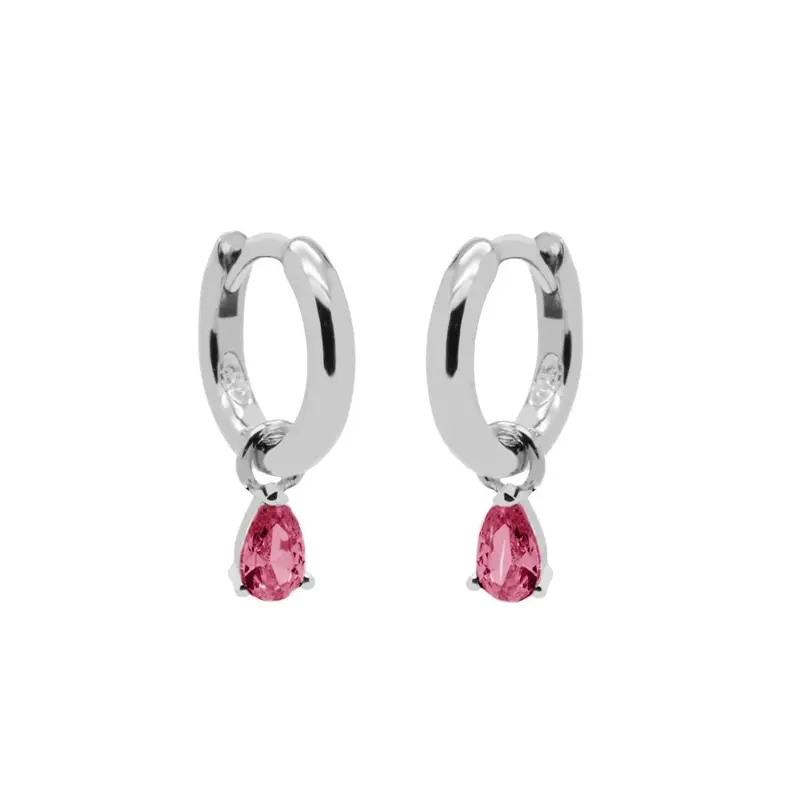 Karma Oorringen hanging drop zilver