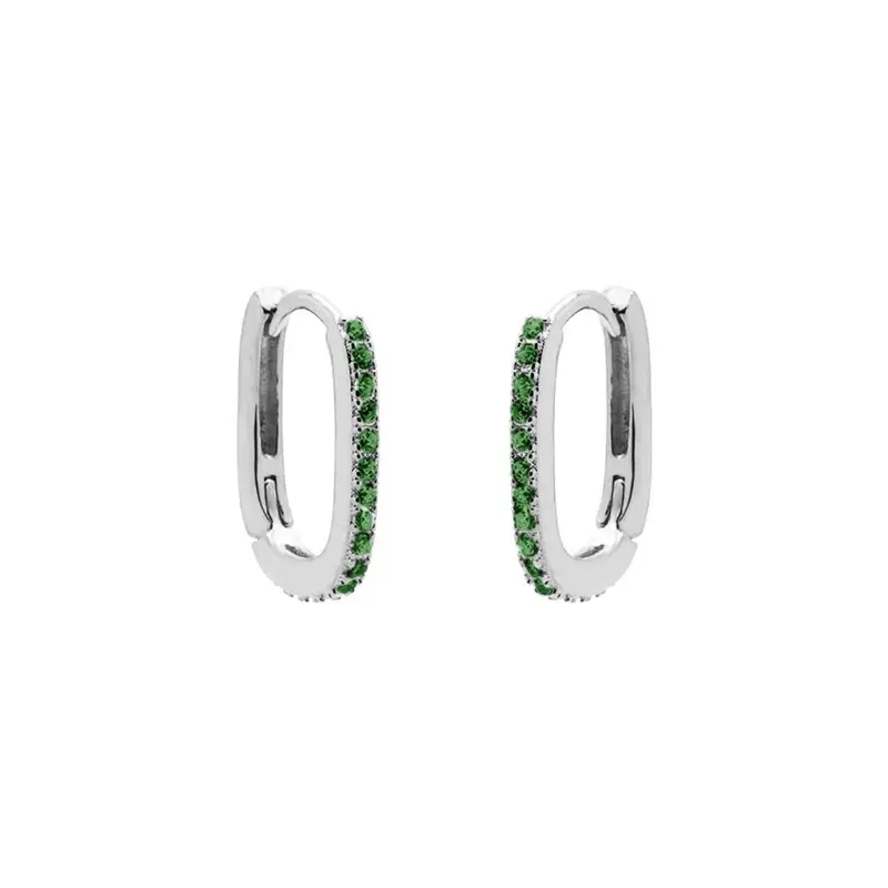 Karma Oorringen hoop ovaal zilver