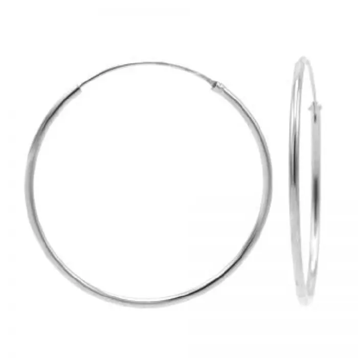 Karma oorringen hoop zilver (diverse maten)
