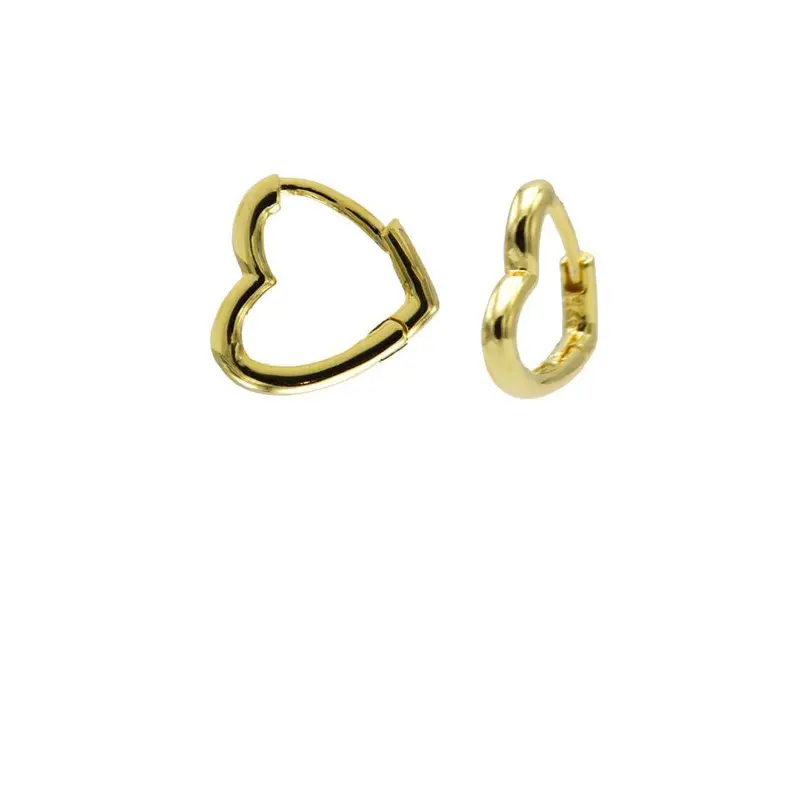 Karma Oorringen Plain Hinged Hoop Heart