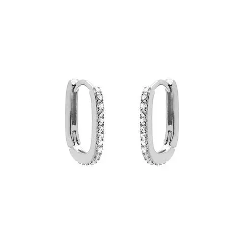 Karma Oorringen square hoop strass