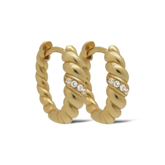 Karma Oorringen Swirl Strass