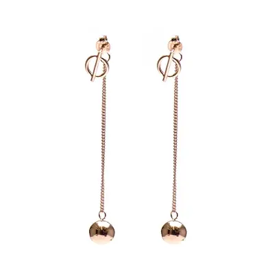 Karma pull through oorbel hanging balls