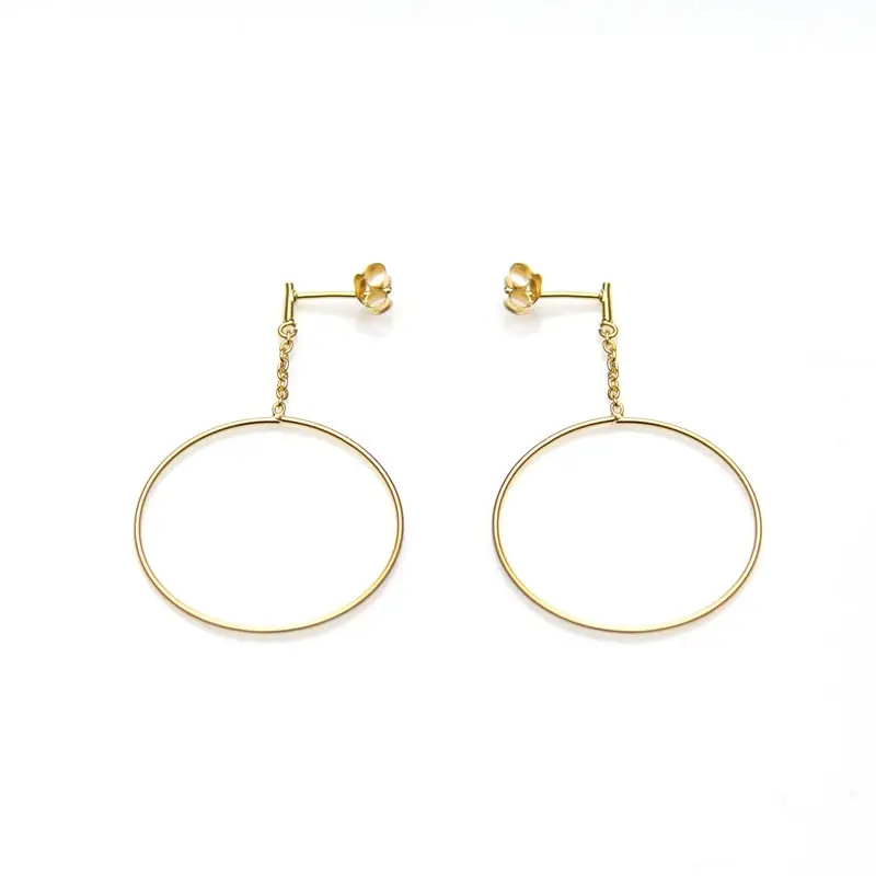 Karma-pull-through-oorbel-m1316-studs goud