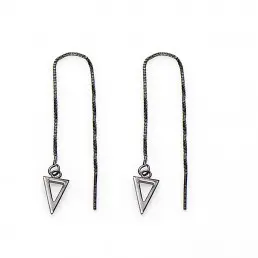 Karma-pull-trough-oorbel-triangle-gunmetal-m1836
