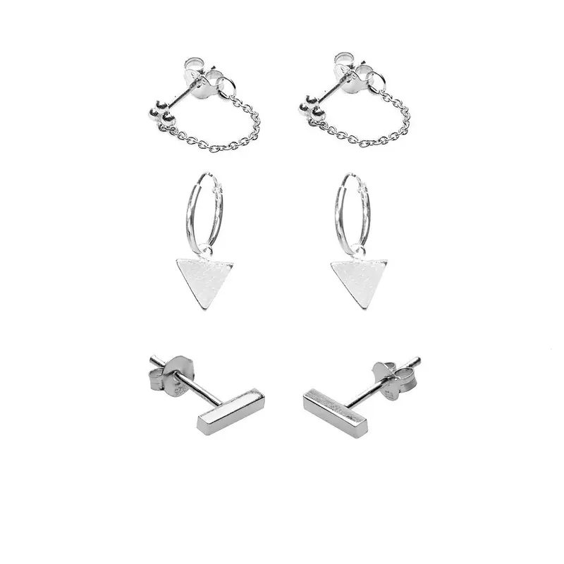 Karma Symbols bundelset Tube Traingle en Chain zilver