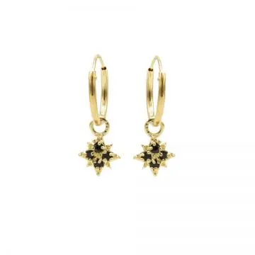 Karma Symbols oorbel Black Zirconia Morningstar