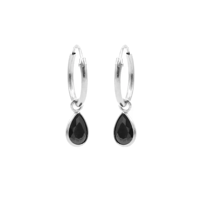 Karma Symbols oorbel drop crystal