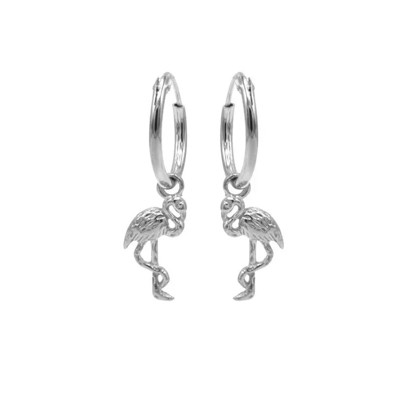 Karma symbols oorbel flamingo