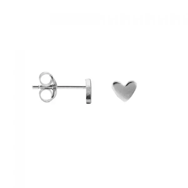 Karma symbols oorbel mini hearts zilver